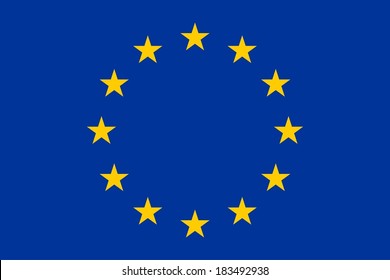 Flag of Europe (flag of European Union), vector