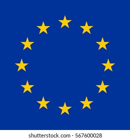 Flag of Europe in a square.