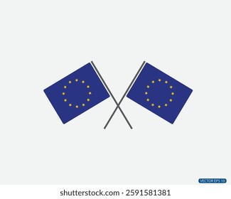 Flag Europe Union ,flag star Europe icon standard icon vector logo template