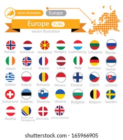 Flag of Europe. vector Illustration.