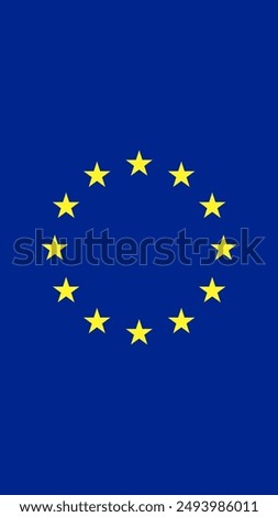 Flag of Europe, Vertical arrangement of the flag in the form of a banner (banner)