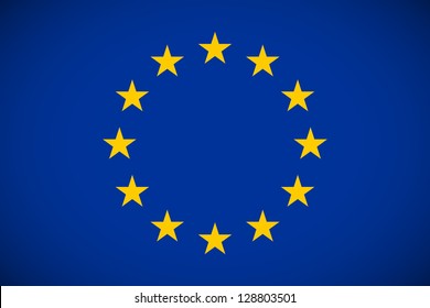 Flag of European Union with correct proportions and color scheme