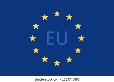 The flag of the European Union is correctly designed according to the specification, EU. Vector illustration.