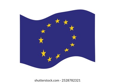 Flagge der Europäischen Union. EU-Nationalsymbol in Amtsfarben. Vorlagensymbol. Abstrakter Vektorhintergrund.