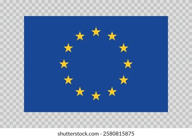 Flag of European Union. EU national symbol in official colors. Template icon. Abstract vector background.