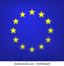 Flag of European Union. EU. Vector illustration.
