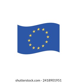 Bandera del símbolo vectorial de la Unión Europea