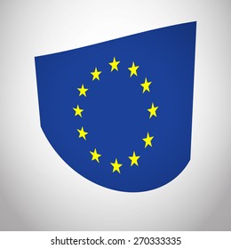 Flag of European Union EU. Vector Icon Illustration Europe Flag For Your Business Presentations
