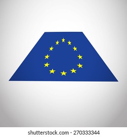 Flag of European Union EU. Vector Icon Illustration Europe Flag For Your Business Presentations