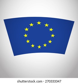 Flag of European Union EU. Vector Icon Illustration Europe Flag For Your Business Presentations