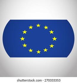 Flag of European Union EU. Vector Icon Illustration Europe Flag For Your Business Presentations