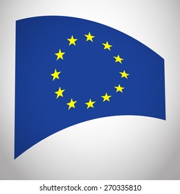 Flag of European Union EU. Vector Icon Illustration Europe Flag For Your Business Presentations