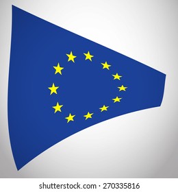Flag of European Union EU. Vector Icon Illustration Europe Flag For Your Business Presentations