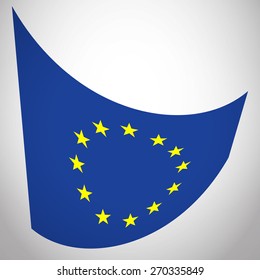 Flag of European Union EU. Vector Icon Illustration Europe Flag For Your Business Presentations