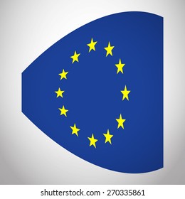 Flag of European Union EU. Vector Icon Illustration Europe Flag For Your Business Presentations