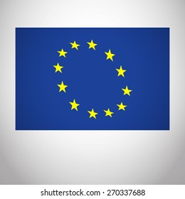 Flag of European Union EU. Vector Icon Illustration Europe Flag For Your Business Presentations