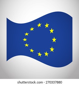 Flag of European Union EU. Vector Icon Illustration Europe Flag For Your Business Presentations