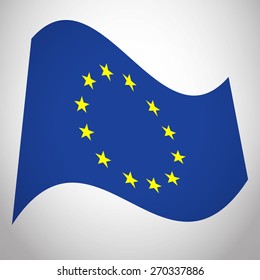 Flag of European Union EU. Vector Icon Illustration Europe Flag For Your Business Presentations