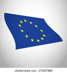 Flag of European Union EU. Vector Icon Illustration Europe Flag For Your Business Presentations