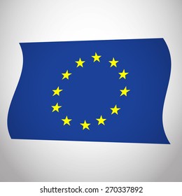 Flag of European Union EU. Vector Icon Illustration Europe Flag For Your Business Presentations