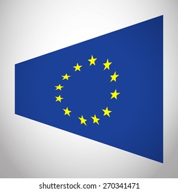 Flag of European Union EU. Vector Icon Illustration Europe Flag For Your Business Presentations