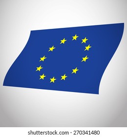 Flag of European Union EU. Vector Icon Illustration Europe Flag For Your Business Presentations