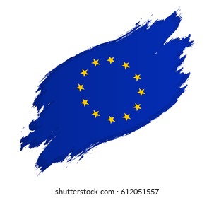 Flag of European Union grunge