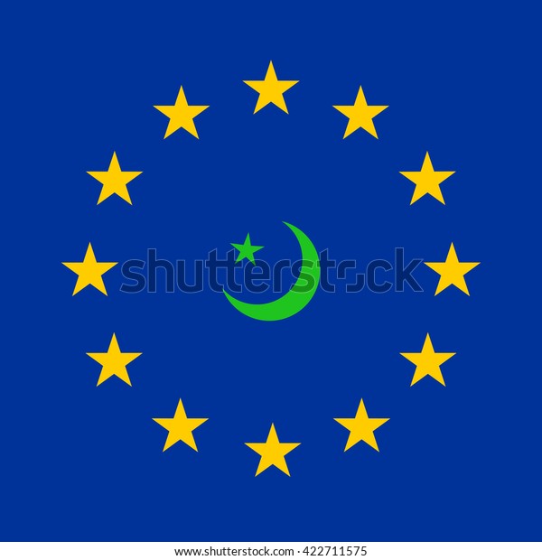 Flag European Union Symbol Islam Stock Vector Royalty Free