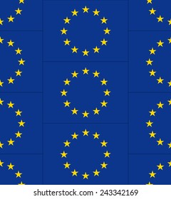 Flag European Union texture vector illustration 