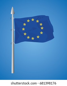 Flag of the European Union. Vector.