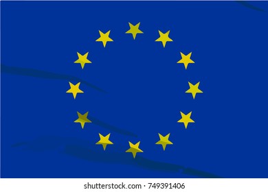 the flag of the European Union. vector