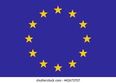 The flag of the European Union, vector graphic