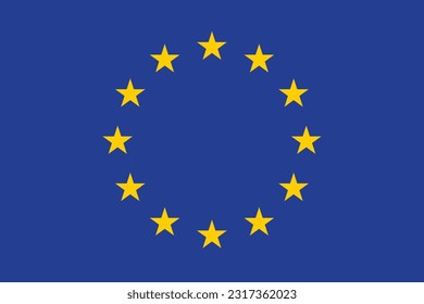 Flag of European Union - Vector illustration.