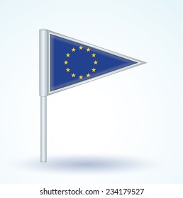 Flag of European union, vector illustration