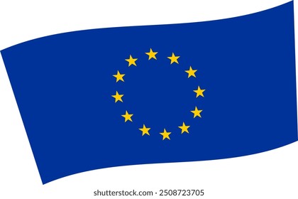 La bandera de la Unión Europea. Ilustración vectorial con fondo transparente.