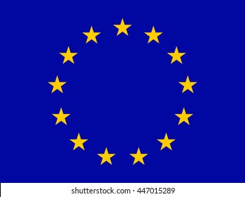 Flag of European Union, vector illustration, eps 10