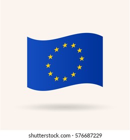 Flag of European Union, vector illustration