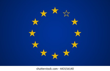 The flag of the European Union without a single star. EU flag without UK. The United Kingdom of Great Britain and Northern Ireland country withdrew from Europe. Recent events in the world