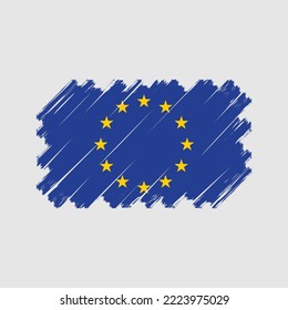 Flag of European vector illustration