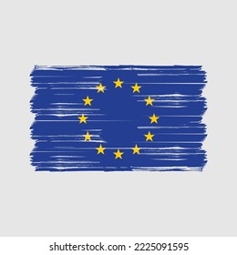 Bandera de la ilustración vectorial europea
