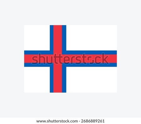 Flag of Faroe Island. Faroe Island flag vector design and illustration.


