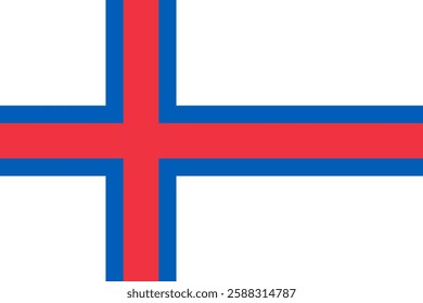 Flag of Faroe Islands, 3:2 Format, Faroe Islands Flag	