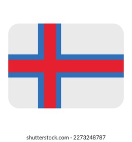 Flag Faroe Islands Emoji Icon Isolated Vector Illustration On White Background