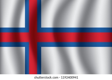 Flag of Faroe Islands. Faroe Islands Icon vector illustration eps10.