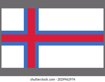 Flag of Faroe Islands Isolated Vector