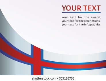 Flag of the Faroe Islands, Kingdom of Denmark, template for the award, an official document with the flag of Faroe Islands