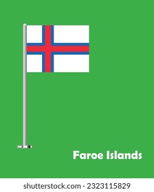 Flag of Faroe Islands, Table Flag of Faroe Islands, Vector Illustration.