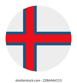 Flag Faroe Islands vector flat icon. Isolated Faroe Islands Flag emoji illustration