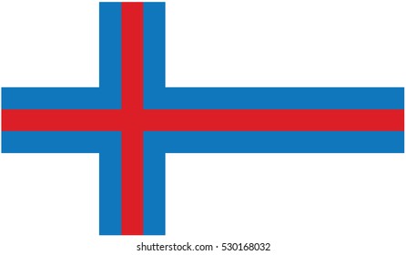 flag of faroe islands vector icon illustration eps10