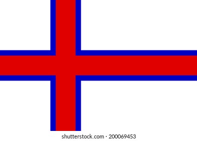 Flag of Faroe Islands. Vector illustration.